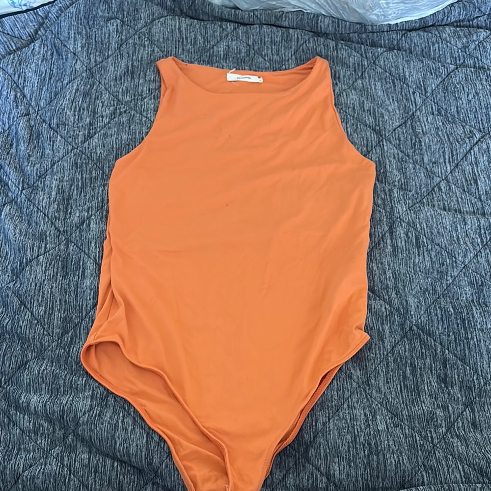 Orange Sleeveless Bodysuit